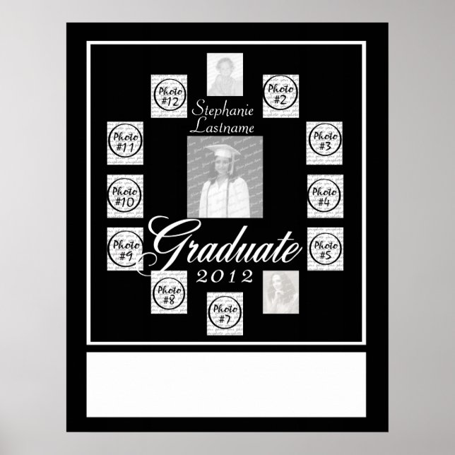 Graduation Progression Photo Keepsake Poster (Front)