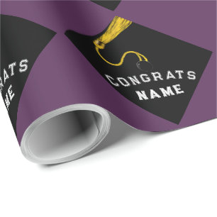 Graduation Purple  Wrapping Paper