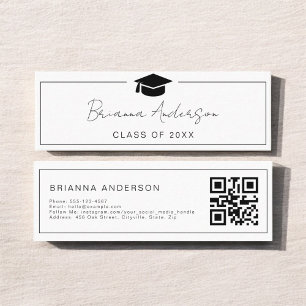 Graduation QR Code Name Card Insert Card