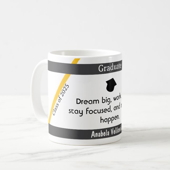 Graduation quote 4 coffee mug (Front Left)