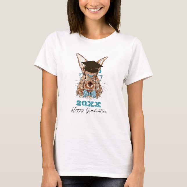 Graduation Rabbit Women's Basic T-Shirt (Front)