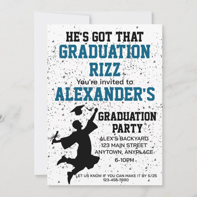 Graduation Rizz Invitation (Front)