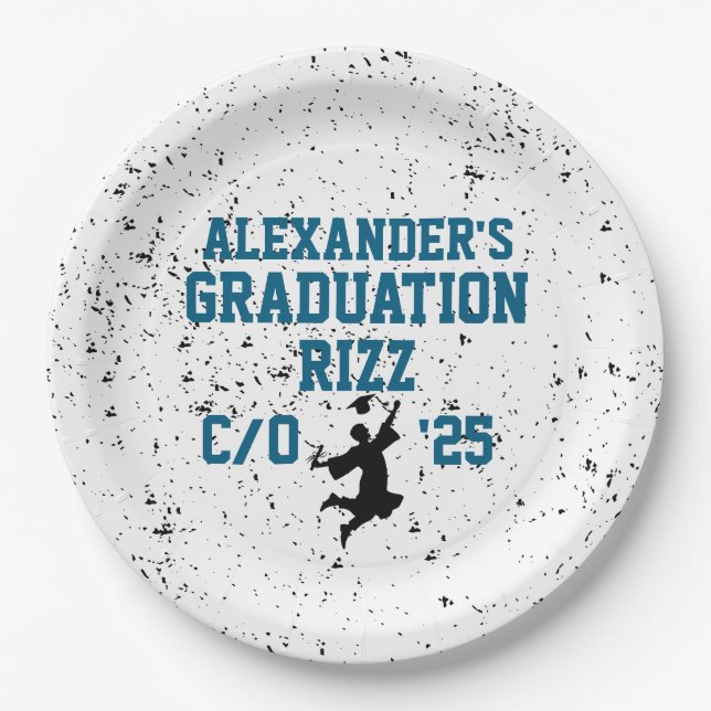 Graduation Rizz Paper Plate (Front)