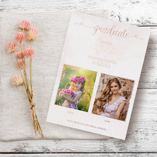 Graduation Romantic Then & Now 2 Photos Rose Gold
