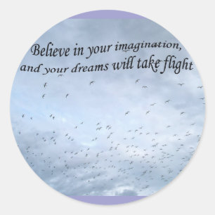 Graduation Royal Terns in Flight Classic Round Sticker