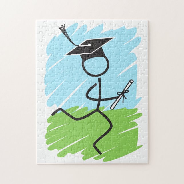 Graduation Runner © Cross Country Track Puzzle (Vertical)