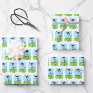 Graduation Runner Pattern © Cross Country Track Wrapping Paper Sheet