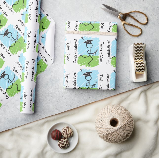Graduation Runner Personalised © Wrapping Paper (Crafts)