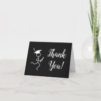 Graduation Runner © Running Grad Thank You Card
