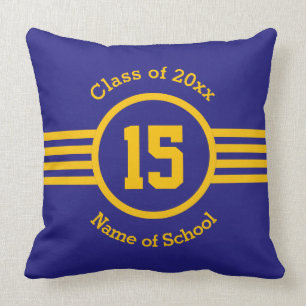 Graduation School Class Year Varsity Number Cushion