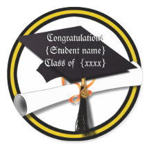Graduation School Colours Gold And Black