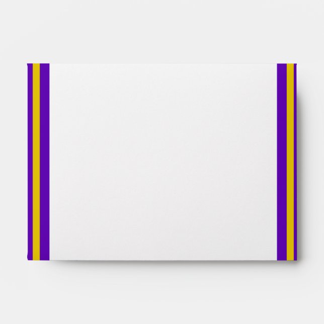Graduation School Colours Purple and Gold Envelope (Front)