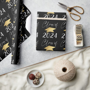 Graduation Script Class Year Custom Colours Wrapping Paper