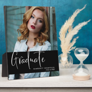 Graduation Script Modern Simple Custom Photo Plaque