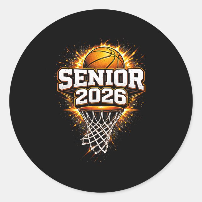 Graduation Senior 2026 Grad Student  Classic Round Sticker (Front)