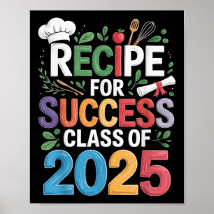 Graduation Senior Cooking Lover Recipe Success Cl Poster