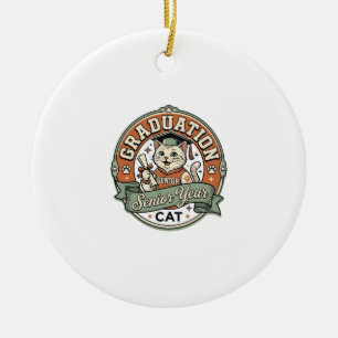 Graduation Senior Year Cat Graduation Senior Year Ceramic Tree Decoration