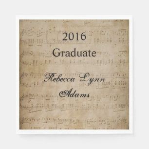 Graduation Sheet Music - Luncheon Napkins