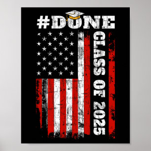 Graduation Shirt Design Done Cl Of 2025 With Us Fl Poster