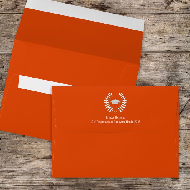 Graduation Simple Classic Laureate Orange Envelope (Creator Uploaded)