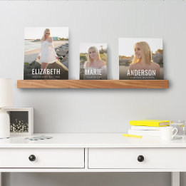 Graduation Simple Multi Photo Minimalist Class of Picture Ledge