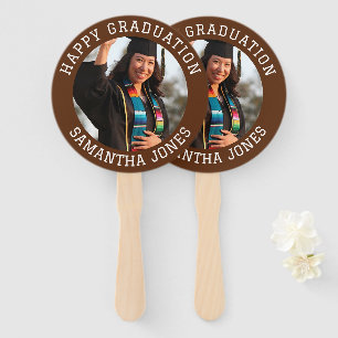 Graduation simple photo modern Graduate party Hand Fan