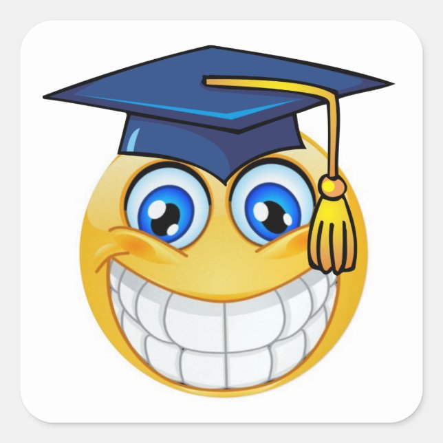 Graduation Smile  Sticker (Front)
