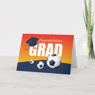 Graduation Soccer Congratulations Sports Athlete Card
