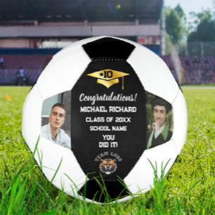 Graduation Soccer Custom Photo & Name Keepsake Soccer Ball