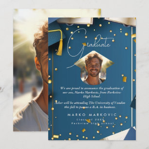 Graduation Son I Blue Announcement