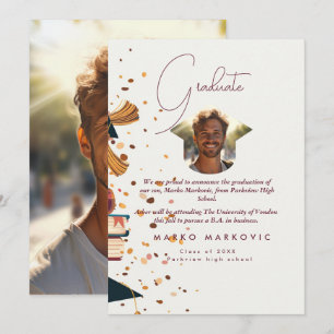 Graduation Son I Red Announcement