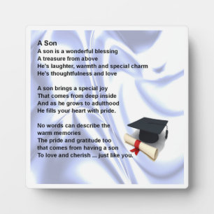 Graduation Son Poem Plaque