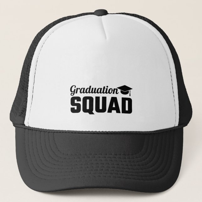 Graduation Squad T-Shirt Trucker Hat (Front)
