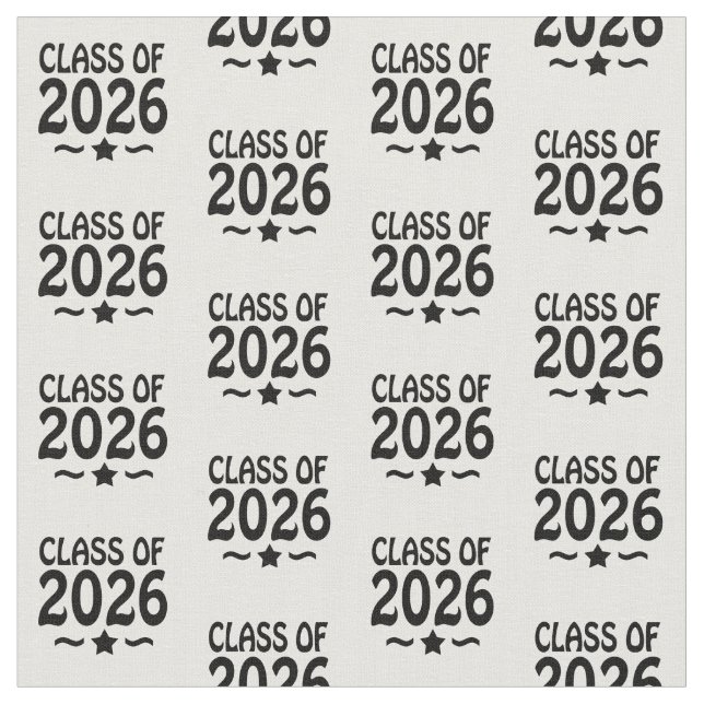 Graduation Star Class of 2026 Grad Fabric (Close Up)
