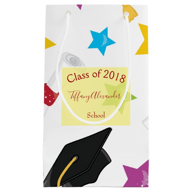 Graduation Stars Small Gift Bag (Front)