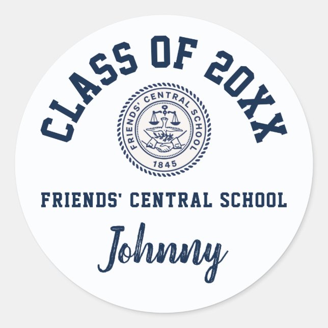 Graduation Stickers Friends' Central School (Front)