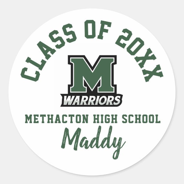 Graduation Stickers Methacton High School, Custom (Front)