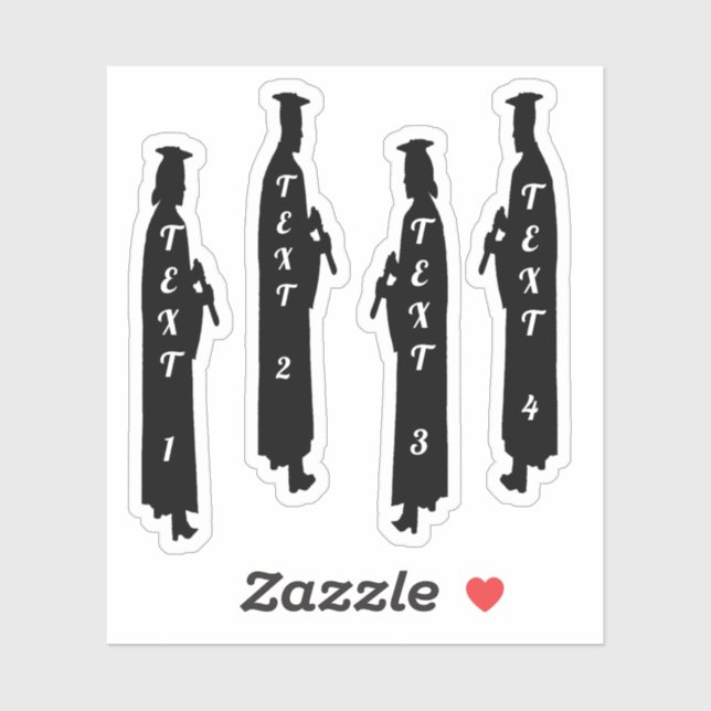 Graduation Students  Cut Vinyl Sticker (Sheet)