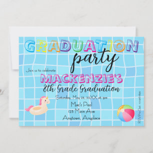 Graduation Swim Party Invitation