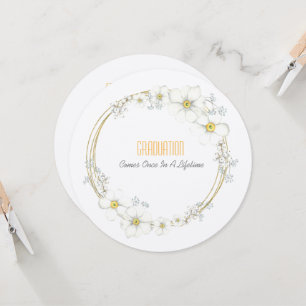 Graduation Tea Daughter White Blossoms and Berries Invitation
