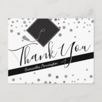 Graduation Thank You Any Year Black and White