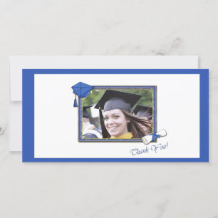 Graduation Thank You Blue Card
