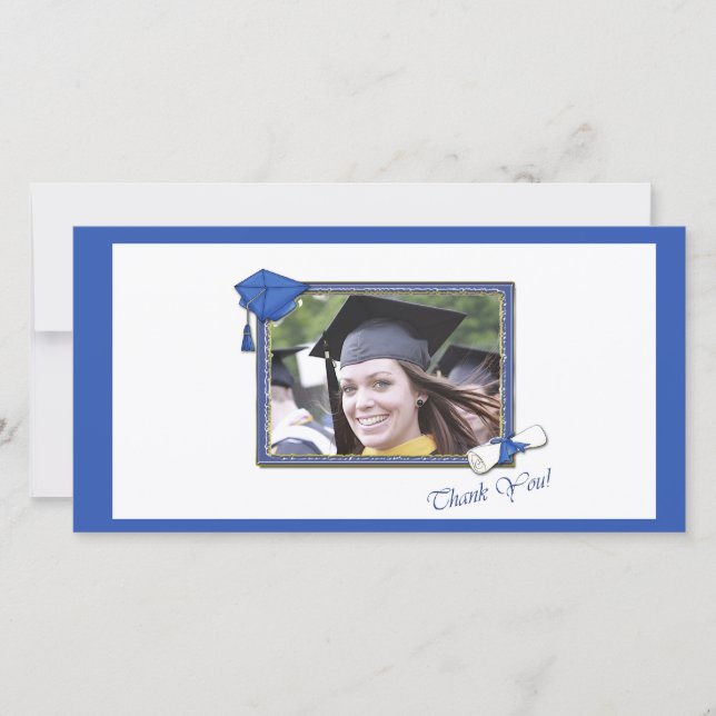Graduation Thank You Blue Card (Front)