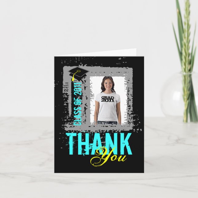 Graduation Thank You Card Add Photo 3 (Front)