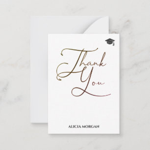 Graduation Thank You Card Asmelina Harley Script
