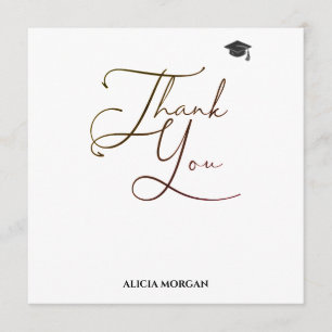 Graduation Thank You Card Asmelina Harley Script