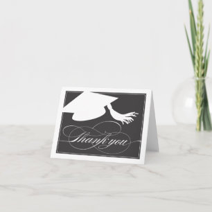 Graduation Thank You Card Black