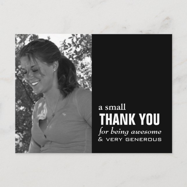 Graduation Thank You Card - Photo Funny! (Front)