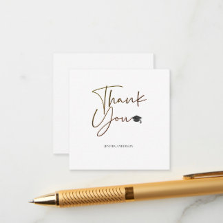 Graduation Thank You Card | Silence Rocken Script 
