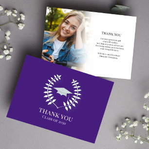 Graduation Thank You Custom Purple Card